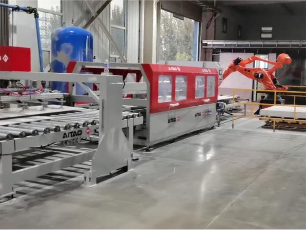 Large slab online cutting machine for Ceramic&porcelain tile and sintered stone