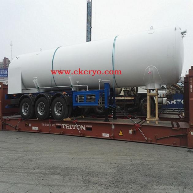 Cryogenic liquid semi-trailer tanker (LO2,LN2,LAr,LNG)