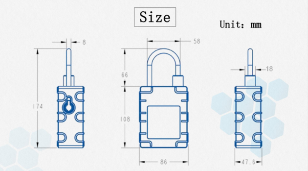 G300P GPS Tracker Padlock Smart Electronic