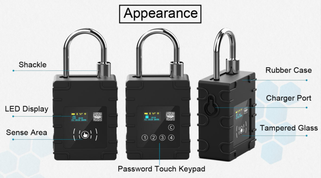 G300P GPS Tracker Padlock Smart Electronic