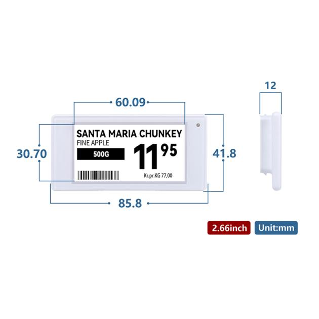 wireless esl tag eink display 2.66