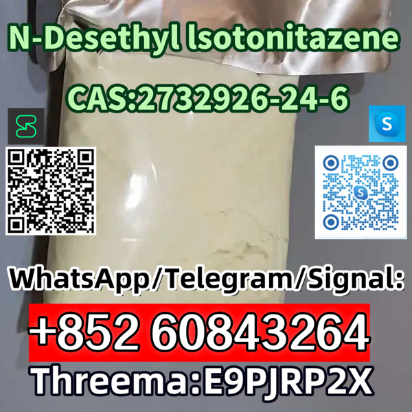 N-Desethyl lsotonitazene   CAS:2732926-24-6  Skype/Telegram/Signal: +44 7410387508 Threema:E9PJRP2X